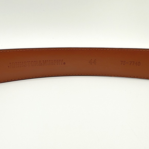 Johnston &‎ Murphy Brown Leather Dress Belt Mens Size 44 - Picture 4 of 8